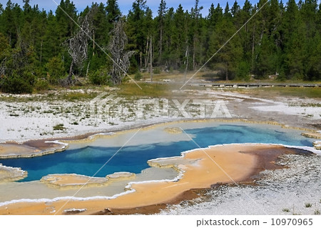 Doublet pool in Yellowstone national park Doublet pool in Yellowstone national park 10970965