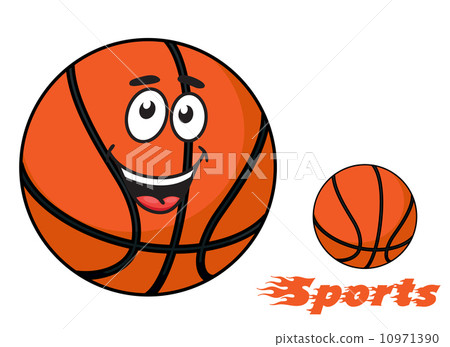 Basketball ball with flaming Sports text 10971390