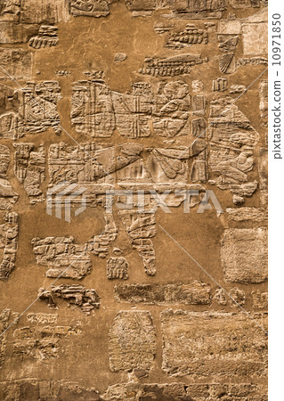 Hieroglyphic of pharaoh civilization in Karnak temple, Egypt 10971850