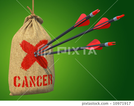 Cancer - Arrows Hit in Red Mark Target. 10971917