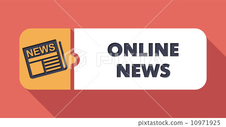 Online News on Scarlet in Flat Design. 10971925