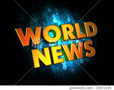 World News - Gold 3D Words. 10971926