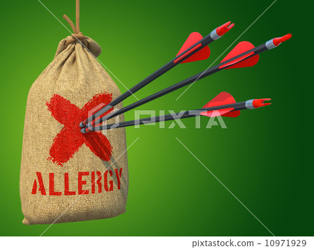 Allergy - Arrows Hit in Red Mark Target. 10971929