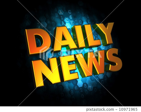 Daily News - Gold 3D Words. Daily News - Gold 3D Words. 10971965