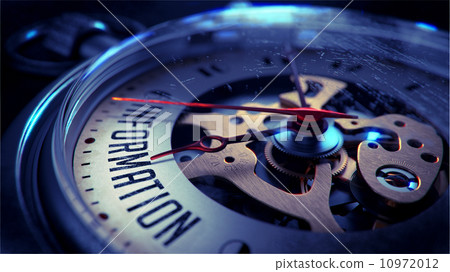 Information on Pocket Watch Face. Time Concept. 10972012