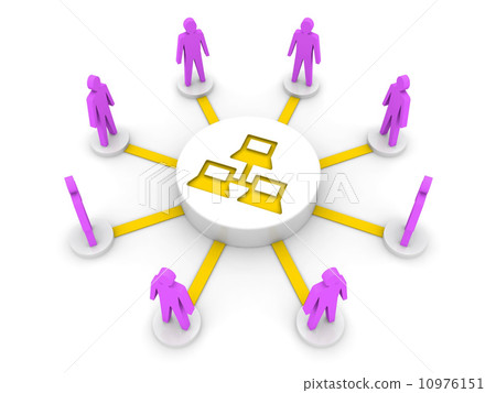 Internet. Private network. 10976151