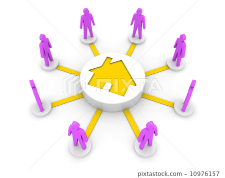 House problem connects people. Hostel. 10976157