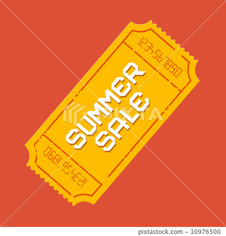 Vector Summer Sale Ticket Illustration 10976500