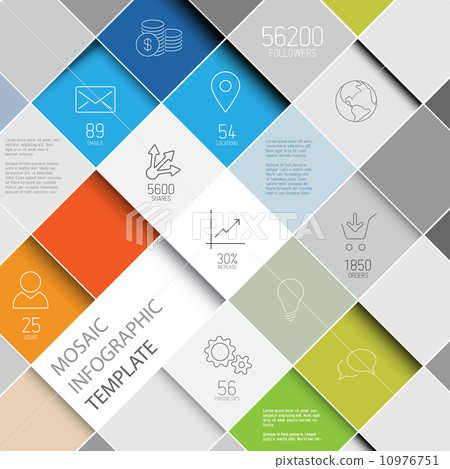 Vector mosaic infographic template Vector mosaic infographic template 10976751