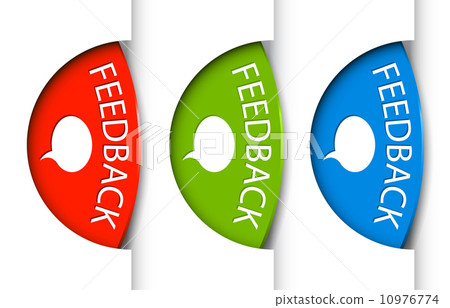 Round Feedback tabs on the edge of the (web) page Round Feedback tabs on the edge of the (web) page 10976774