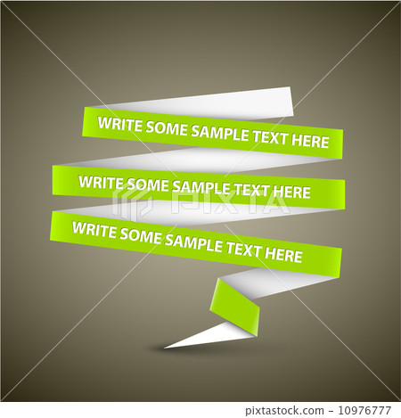Vector Green speech bubble made from paper stripe - Stock Illustration ...
