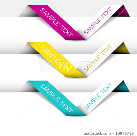 Set of Vector Paper origami ribbon - Stock Illustration [10976789] - PIXTA
