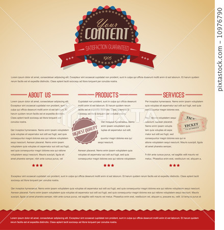 Retro vintage web page template Retro vintage web page template 10976790