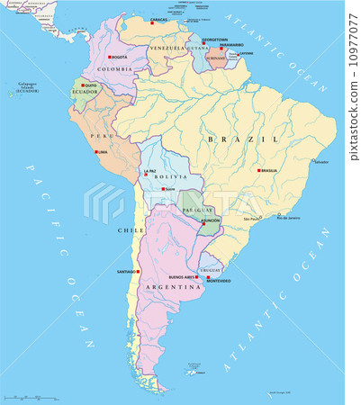 South America Single States Map 10977077
