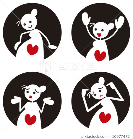 Pregnant woman's icon 10977472