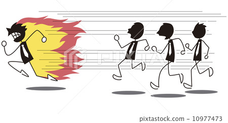 Burning businessman 10977473