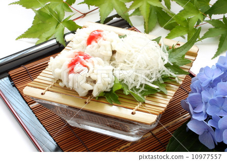 金槍魚柚木日本料理白色背景 金槍魚柚木日本料理白色背景 10977557