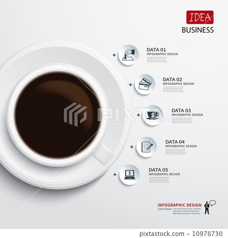 coffee cup and business infographic  10978730
