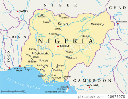 Nigeria Political Map 10978978