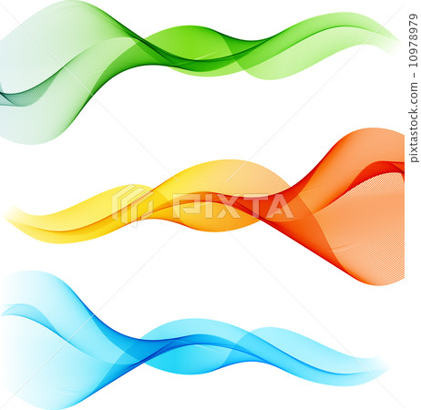 Abstract colorful transparent wave 10978979