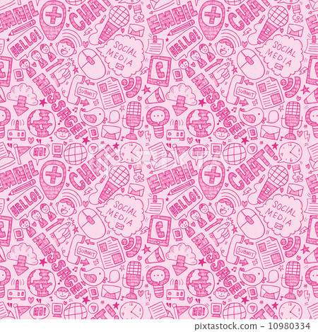 seamless doodle communication pattern seamless doodle communication pattern 10980334