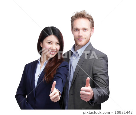 Business man and woman Business man and woman 10981442