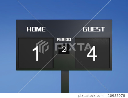 soccer scoreboard score 1 & 4 10982076