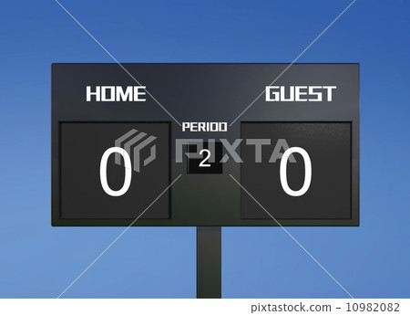 soccer scoreboard score 0 & 0 10982082