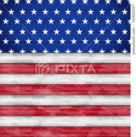 Wooden American Flag for Independence Day Wooden American Flag for Independence Day 10983087
