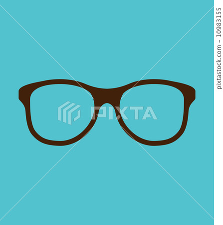 Vintage glasses icon isolated on blue background - Stock Illustration ...