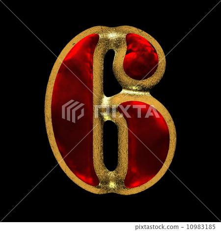 red velvet letter with gold on black background 10983185