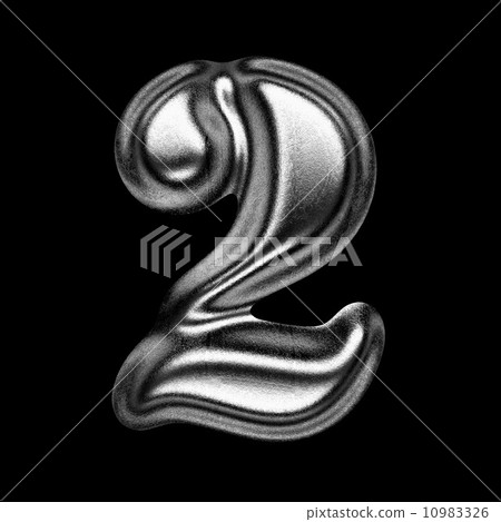 metal figure on black background 10983326