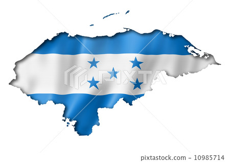 Honduras flag map 10985714