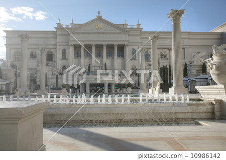 Caesar Palace Hotel Temple pool in Las Vegas, February 3, 2014. 10986142