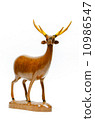 Carved wood deer 10986547
