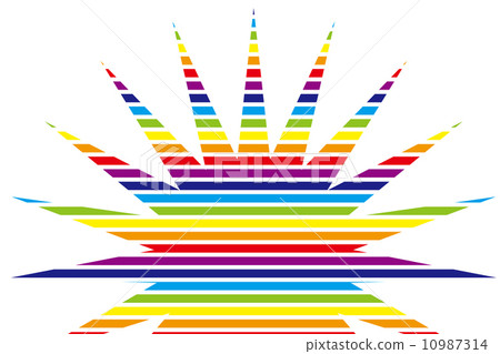 Background material wallpaper (rainbow, rainbow color, rainbow, seven colors, radial, commercial, advertisement, advertisement, leaflet, sale, promotion) 10987314