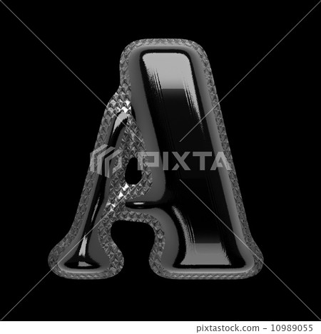 metal and black gloss letter - Stock Illustration [10989055] - PIXTA