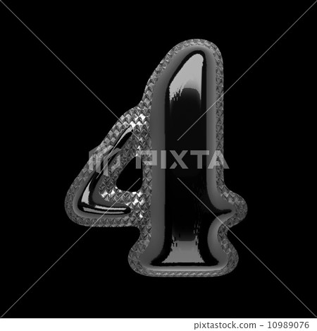 metal and black gloss letter 10989076