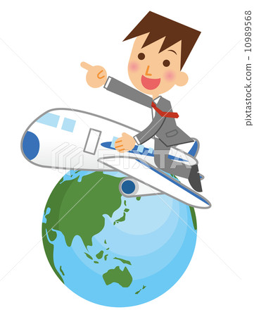 飛行乘飛機的商人 10989568