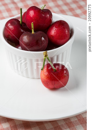 Cherry on saucer with konpeito Cherry on saucer with konpeito 10992775