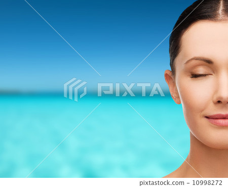 young calm woman with closed eyes young calm woman with closed eyes 10998272