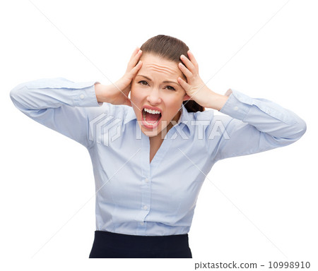 angry screaming businesswoman angry screaming businesswoman 10998910