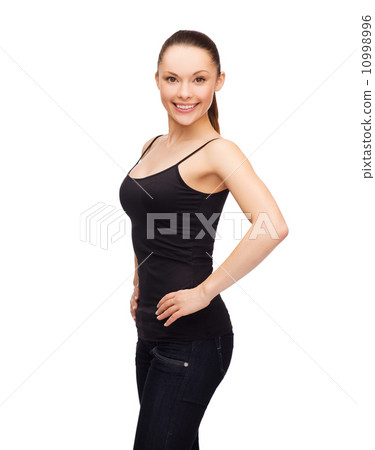 woman in blank black shirt woman in blank black shirt 10998996