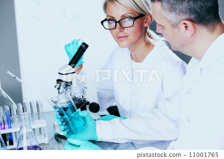 scientist in chemical lab 11001765