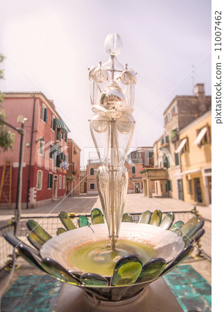 Glass statueof woman on Murano or Burano island 11007462