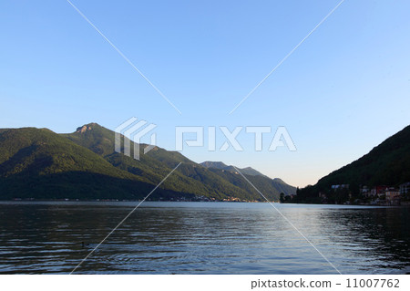 night lugano lake landscape night lugano lake landscape 11007762