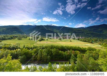 Mountain valley in swiss 11008495