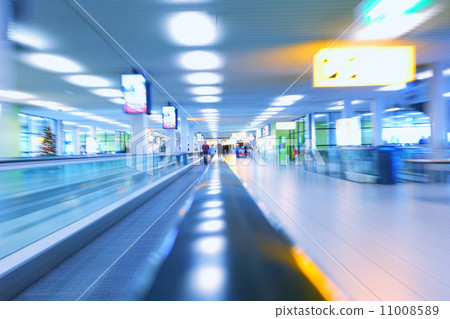 abstract background of moving escalator 11008589