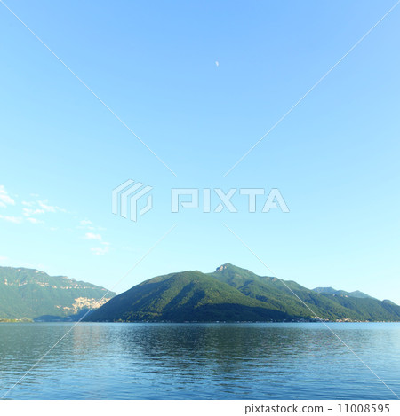 night lugano lake landscape night lugano lake landscape 11008595