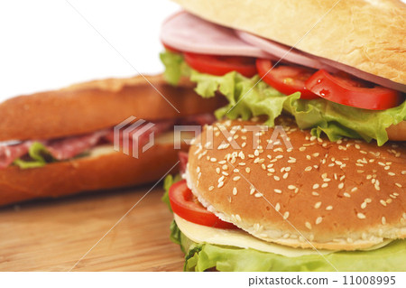 pile of sandwiches close 11008995